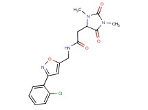 N-{[3-(2-chlorophenyl)-5-isoxazolyl]methyl}-2-(1,3-dimethyl-2,5-dioxo-4-imidazolidinyl)acetamide