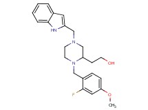 2-[1-(2-fluoro-4-methoxybenzyl)-4-(1H-indol-2-ylmethyl)-2-piperazinyl]ethanol