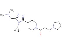 ({4-cyclopropyl-5-[1-(3-pyrrolidin-1-ylpropanoyl)piperidin-4-yl]-4H-1,2,4-triazol-3-yl}methyl)dimethylamine