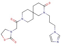 2-[3-(1H-imidazol-1-yl)propyl]-9-[(2-oxo-1,3-oxazolidin-3-yl)acetyl]-2,9-diazaspiro[5.5]undecan-3-one