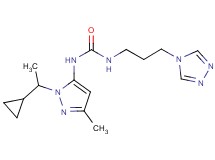 N-[1-(1-cyclopropylethyl)-3-methyl-1H-pyrazol-5-yl]-N'-[3-(4H-1,2,4-triazol-4-yl)propyl]urea