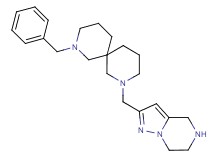2-benzyl-8-(4,5,6,7-tetrahydropyrazolo[1,5-a]pyrazin-2-ylmethyl)-2,8-diazaspiro[5.5]undecane dihydrochloride