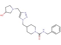 N-benzyl-4-({4-[(3-hydroxy-1-pyrrolidinyl)methyl]-1H-1,2,3-triazol-1-yl}methyl)-1-piperidinecarboxamide trifluoroacetate (salt)