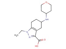 1-ethyl-5-(tetrahydro-2H-pyran-4-ylamino)-4,5,6,7-tetrahydro-1H-indazole-3-carboxylic acid