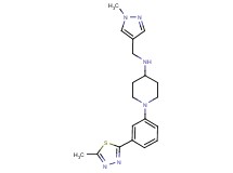 N-[(1-methyl-1H-pyrazol-4-yl)methyl]-1-[3-(5-methyl-1,3,4-thiadiazol-2-yl)phenyl]-4-piperidinamine
