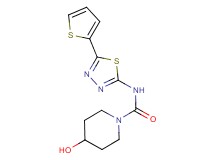 4-hydroxy-N-[5-(2-thienyl)-1,3,4-thiadiazol-2-yl]piperidine-1-carboxamide
