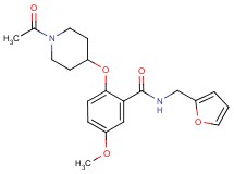2-[(1-acetyl-4-piperidinyl)oxy]-N-(2-furylmethyl)-5-methoxybenzamide