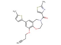 9-(3-butyn-1-yloxy)-4-[(2-methyl-1,3-thiazol-4-yl)carbonyl]-7-(5-methyl-2-thienyl)-2,3,4,5-tetrahydro-1,4-benzoxazepine