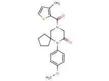 6-(4-methoxyphenyl)-9-[(3-methyl-2-thienyl)carbonyl]-6,9-diazaspiro[4.5]decan-7-one