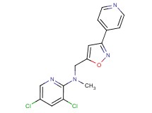 3,5-dichloro-N-methyl-N-{[3-(4-pyridinyl)-5-isoxazolyl]methyl}-2-pyridinamine