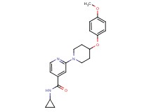N-cyclopropyl-2-[4-(4-methoxyphenoxy)-1-piperidinyl]isonicotinamide