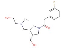2-[{[(3R*,4R*)-1-[(3-fluorophenyl)acetyl]-4-(hydroxymethyl)pyrrolidin-3-yl]methyl}(methyl)amino]ethanol