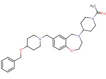 4-(1-acetyl-4-piperidinyl)-7-{[4-(benzyloxy)-1-piperidinyl]methyl}-2,3,4,5-tetrahydro-1,4-benzoxazepine