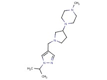 1-{1-[(1-isopropyl-1H-pyrazol-4-yl)methyl]pyrrolidin-3-yl}-4-methylpiperazine