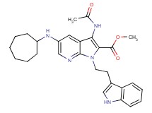 methyl 3-(acetylamino)-5-(cycloheptylamino)-1-[2-(1H-indol-3-yl)ethyl]-1H-pyrrolo[2,3-b]pyridine-2-carboxylate