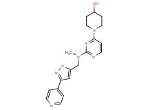 1-(2-{methyl[(3-pyridin-4-ylisoxazol-5-yl)methyl]amino}pyrimidin-4-yl)piperidin-4-ol