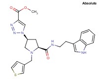 methyl 1-[(3S,5S)-5-({[2-(1H-indol-3-yl)ethyl]amino}carbonyl)-1-(3-thienylmethyl)-3-pyrrolidinyl]-1H-1,2,3-triazole-4-carboxylate