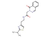 N-[2-(2-isopropyl-1,3-thiazol-4-yl)ethyl]-2-(1-oxo-2(1H)-phthalazinyl)acetamide