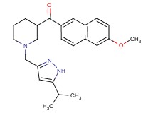 {1-[(5-isopropyl-1H-pyrazol-3-yl)methyl]-3-piperidinyl}(6-methoxy-2-naphthyl)methanone