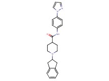 1-(2,3-dihydro-1H-inden-2-yl)-N-[4-(1H-pyrazol-1-yl)phenyl]-4-piperidinecarboxamide