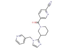 5-({3-[1-(pyridin-3-ylmethyl)-1H-imidazol-2-yl]piperidin-1-yl}carbonyl)pyridine-2-carbonitrile
