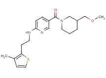 5-{[3-(methoxymethyl)-1-piperidinyl]carbonyl}-N-[2-(3-methyl-2-thienyl)ethyl]-2-pyridinamine
