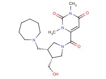 6-{[(3R*,4R*)-3-(azepan-1-ylmethyl)-4-(hydroxymethyl)pyrrolidin-1-yl]carbonyl}-1,3-dimethylpyrimidine-2,4(1H,3H)-dione