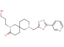 2-(3-hydroxypropyl)-8-[(5-pyridin-3-yl-1,3,4-oxadiazol-2-yl)methyl]-2,8-diazaspiro[5.5]undecan-3-one