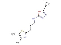 5-cyclopropyl-N-[3-(4,5-dimethyl-1,3-thiazol-2-yl)propyl]-1,3,4-oxadiazol-2-amine