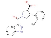 (3S*,4R*)-1-(1H-indazol-3-ylcarbonyl)-4-(2-methylphenyl)pyrrolidine-3-carboxylic acid