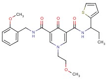 N-(2-methoxybenzyl)-1-(2-methoxyethyl)-4-oxo-N'-[1-(2-thienyl)propyl]-1,4-dihydro-3,5-pyridinedicarboxamide