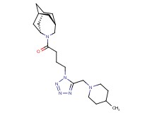 (1R*,3s,6r,8S*)-4-(4-{5-[(4-methyl-1-piperidinyl)methyl]-1H-tetrazol-1-yl}butanoyl)-4-azatricyclo[4.3.1.1~3,8~]undecane
