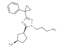 (1R*,3S*)-3-[1-butyl-3-(1-phenylcyclopropyl)-1H-1,2,4-triazol-5-yl]cyclopentanamine