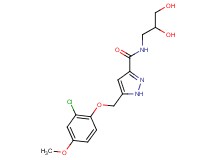 5-[(2-chloro-4-methoxyphenoxy)methyl]-N-(2,3-dihydroxypropyl)-1H-pyrazole-3-carboxamide