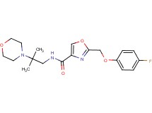 2-[(4-fluorophenoxy)methyl]-N-[2-methyl-2-(4-morpholinyl)propyl]-1,3-oxazole-4-carboxamide