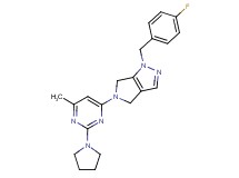 1-(4-fluorobenzyl)-5-(6-methyl-2-pyrrolidin-1-ylpyrimidin-4-yl)-1,4,5,6-tetrahydropyrrolo[3,4-c]pyrazole