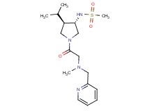 N-{(3S*,4R*)-4-isopropyl-1-[N-methyl-N-(pyridin-2-ylmethyl)glycyl]pyrrolidin-3-yl}methanesulfonamide