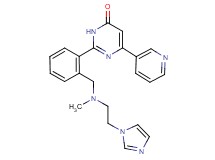 2-(2-{[[2-(1H-imidazol-1-yl)ethyl](methyl)amino]methyl}phenyl)-6-pyridin-3-ylpyrimidin-4(3H)-one