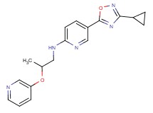 5-(3-cyclopropyl-1,2,4-oxadiazol-5-yl)-N-[2-(3-pyridinyloxy)propyl]-2-pyridinamine