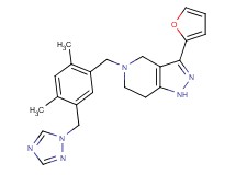 5-[2,4-dimethyl-5-(1H-1,2,4-triazol-1-ylmethyl)benzyl]-3-(2-furyl)-4,5,6,7-tetrahydro-1H-pyrazolo[4,3-c]pyridine