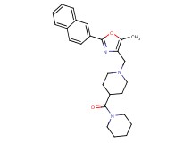 1-{[5-methyl-2-(2-naphthyl)-1,3-oxazol-4-yl]methyl}-4-(1-piperidinylcarbonyl)piperidine