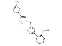 1-{[3-(2-methoxyphenyl)isoxazol-5-yl]methyl}-4-(5-methyl-2-furyl)-1H-1,2,3-triazole