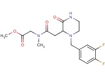 methyl N-{[1-(3,4-difluorobenzyl)-3-oxo-2-piperazinyl]acetyl}-N-methylglycinate