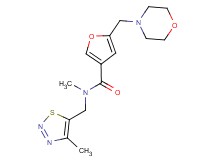 N-methyl-N-[(4-methyl-1,2,3-thiadiazol-5-yl)methyl]-5-(4-morpholinylmethyl)-3-furamide