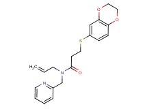 N-allyl-3-(2,3-dihydro-1,4-benzodioxin-6-ylthio)-N-(pyridin-2-ylmethyl)propanamide