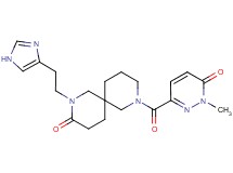 2-[2-(1H-imidazol-4-yl)ethyl]-8-[(1-methyl-6-oxo-1,6-dihydropyridazin-3-yl)carbonyl]-2,8-diazaspiro[5.5]undecan-3-one