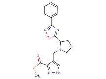 methyl 4-{[2-(3-phenyl-1,2,4-oxadiazol-5-yl)-1-pyrrolidinyl]methyl}-1H-pyrazole-3-carboxylate