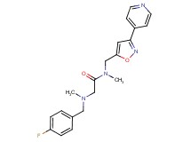 N~2~-(4-fluorobenzyl)-N~1~,N~2~-dimethyl-N~1~-{[3-(4-pyridinyl)-5-isoxazolyl]methyl}glycinamide