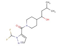 1-(1-{[1-(difluoromethyl)-1H-pyrazol-5-yl]carbonyl}-4-piperidinyl)-3-methyl-1-butanol