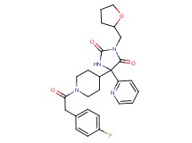 5-{1-[(4-fluorophenyl)acetyl]-4-piperidinyl}-5-(2-pyridinyl)-3-(tetrahydro-2-furanylmethyl)-2,4-imidazolidinedione